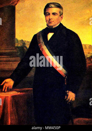 . Español: Manuel Francisco Antonio Julián Montt Torres (* Petorca, Región de Valparaíso, Chile, 4 de Septiembre de 1809 - †Santiago, Chile, 21 de Septiembre de 1880) [1] fue El Presidente de Chile entre 1851 y 1856, siendo reelegido inmediatamente por un Segundo periodo Entre 1856 y 1861. Emblemática Perteneció a la familia Montt. 1865. Unbekannt 423 Retrato Manuel Montt Stockfoto