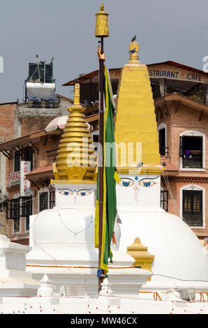 Boudhanath Stupa und Tempel, Kathmandu, Nepal Stockfoto