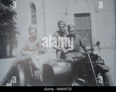 566 Soldats Français à Saint-Germain-sur-Moine en 1945 Stockfoto