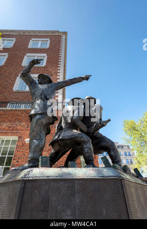 Feuerwehrmänner National Memorial, Predigt Lane, London Stockfoto