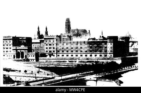 . Der hl. Stephanus Kathedrale, Wien. Der Wiederaufbau in den 1860er Jahren. Southern Tower ohne Spitze. 1860. Unbekannt 575 Stefansdom ohnemus Turmspitze Stockfoto