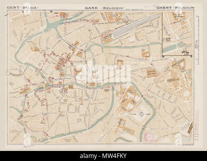 . Englisch: Gent, Belgien von Lith. Vanderpoorten, 1923. 12 Dezember 2012, 20:23:51. Lith. Vanderpoorten, 1923 242 Gent, Belgien von Lith. Vanderpoorten, 1923 Stockfoto