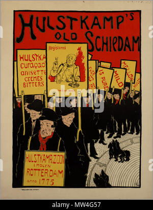 . Nederlands: Affiche. Hulstkamp's Old Schiedam. 1900/25. Jacques Zon (1872-1932) 305 Jacques van Zon - Hulstkamps alte Schiedam Stockfoto