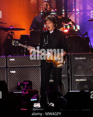 Manchester, UK, Sir Paul McCartney führt mit seinem bnd zu einem Ausverkauf Manchester Arena Masse, Kredit Ian Fairbrother/Alamay Stockfotos Stockfoto