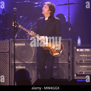 Manchester, UK, Sir Paul McCartney führt mit seinem bnd zu einem Ausverkauf Manchester Arena Masse, Kredit Ian Fairbrother/Alamay Stockfotos Stockfoto