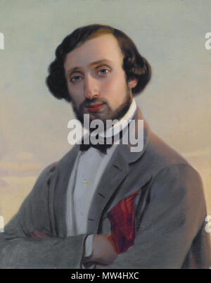 Ludwig August Frankl von Hochwar 367 Leopold Pollak Bildnis Ludwig August Frankl von Hochwart-2 Stockfoto