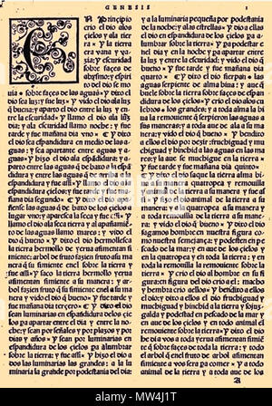 . Englisch: Genesis. Ferrara Bibel. 27 Februar 2013, 20:24:59. Abraham Usque und Yom-Tob Athias 1553. 237 Genesis ferrara Bibel Stockfoto