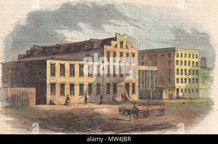 . Englisch: Rebellen Gefängnis. Dies ist eine seltene und attraktive Aussicht von Richmond Virginia gedruckt in der Ausgabe Mai 1862 von Harper's Weekly. Über der richtigen gibt es drei kleinere Ansichten, Dieser ist einer von ihnen. 15 April 2013, 23:14:38. Ce fichier a été Fourni à Wikimedia Commons par Geographicus seltene antike Karten, Marchand spécialisé dans la cartographie d'antiquaire et les Cartes historiques du XVe au XVIe siècle, dans le cadre d'un Projet de coopération. 9 1862 Harper's Weekly Bürgerkrieg Ansicht von Richmond, Virginia - Geographicus - Richmond - harpersweekly-1862 Teil 03 Rebellen Gefängnis Stockfoto