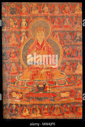 . Englisch: Linien-lamas der mündlichen Tradition von Shangshung Shangshaung Nyangyu Lagyu. Private Slg., Deutschland. 18 Mai 2013, 14:21:21. Anonym 372 Linien-lamas der mündlichen Tradition von Shangshung Shangshaung Nyangyu Lagyu. Private Slg., Deutschland Stockfoto
