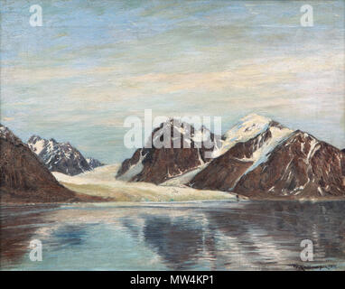 . Englisch: Gletscher in Magdalena Bay, Spitzbergen English : Gletscher in der Magdalenenbai, Spitzbergen. 1912 228 Friedrich Kallmorgen Gletscher in der Magdalenenbai 1912 Stockfoto