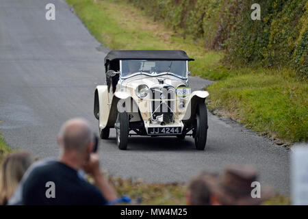 Kop Hill Climb 2017, klassische Motorsportveranstaltung in Princes Risborough, Buckinghamshire. Chilterns. Großbritannien Stockfoto