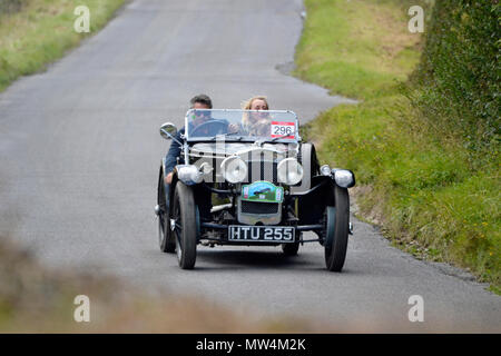 Kop Hill Climb 2017, klassische Motorsportveranstaltung in Princes Risborough, Buckinghamshire. Chilterns. Großbritannien Stockfoto