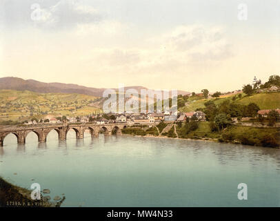 . Čeština: Die meisten Mehmeda Paši Sokoloviće, Bosna ein Herzegowina, Rakousko-Uhersko (dnes Jen ein bosna Hercegovina). Deutsch: Das mehmed Paša Sokolović Brücke in Višegrad. ca. 1890. Unbekannt 410 Mehmet Pasa Sokolovic Brücke Visegrad 1900 Stockfoto