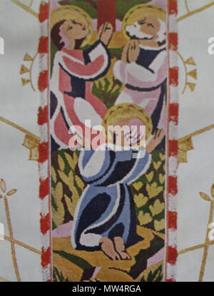 310 Jaume Busquets, casulla bordada en Detall De Punt, reproduïda tapís de l'Amics dels Anuari de l'Art de l'Litúrgic Alle 1925 Stockfoto