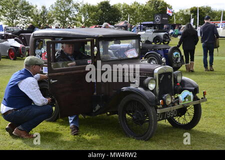 Kop Hill Climb 2017, klassische Motorsportveranstaltung in Princes Risborough, Buckinghamshire. Chilterns. Großbritannien Stockfoto