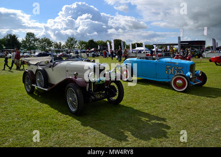 Kop Hill Climb 2017, klassische Motorsportveranstaltung in Princes Risborough, Buckinghamshire. Chilterns. Großbritannien Stockfoto