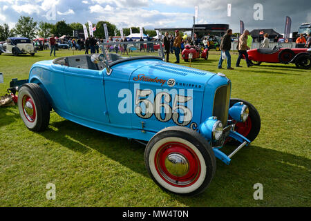 Kop Hill Climb 2017, klassische Motorsportveranstaltung in Princes Risborough, Buckinghamshire. Chilterns. Großbritannien Stockfoto