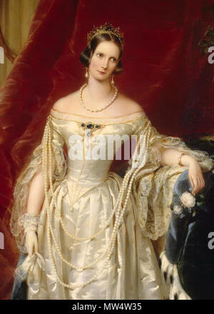 . Portrait von Christina Robertson von Kaiserin Alexandra Feodorovna I. von Russland. 1841-1842 (ca. 1840). Christina Robertson (1796-1854) 36 Alexandra Fjodorowna von C. Robertson (1840 Hermitage) Detail Stockfoto