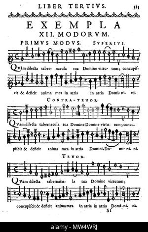 . Français: Le Début du psaume' Quam dilecta' d'Antoine Brion (1644). 16. August 2015. Antoine Brion 98 Brion Quam dilecta Stockfoto