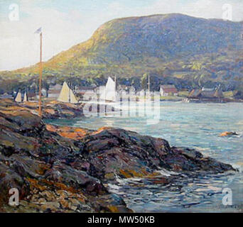 . Hafen in Camden, Maine. Seascape Malerei. zwischen ca. 1905 und ca. 1912. Wilson Irvine (1869 - 1936) Alternative Namen Wilson Henry Irvine; Wilson H. Irvine Beschreibung amerikanischer Maler und Schule der Kunst Institut von Chicago Datum der Geburt / Tod 28. Februar 1869 25. August 1936 Ort der Geburt / Todes Byron Old Lyme Authority control: Q 8023101 VIAF: ULAN: 500032904 76237877 LCCN: 99025383 RKD Nr: 41129 WorldCat 650 Wilson Henry Irvine Hafen am Camden Maine Stockfoto