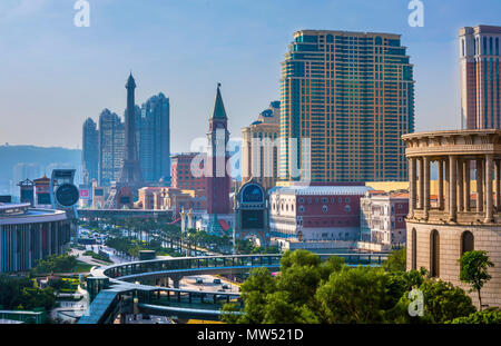 China, Macau Taipa, Stadt, Bezirk, Strada tun Istmo Avenue Stockfoto