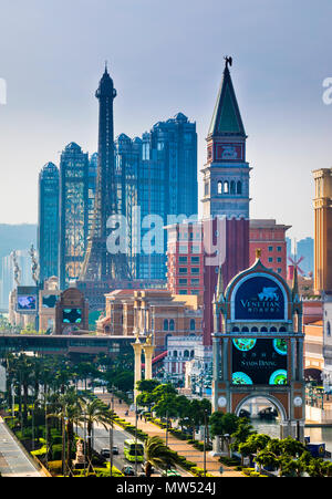 China, Macau Taipa, Stadt, Bezirk, Strada tun Istmo Avenue Stockfoto