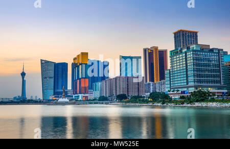 China, Macau Stadt, Kathedrale Gemeinde Bezirk Skyline Stockfoto