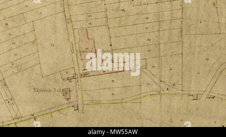 . Français: Verrerie Saint-Albert - Cadastre 1876. 3 März 2015, 15:22:05. Inconnu Epoque 1918 et 1873 629 Verrerie Saint-Albert-Kataster 1876 2 Stockfoto