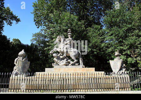 Alte Denkmal von Johann III. Sobieski in Warschau, Polen. Sobieski Denkmal von Franciszek Pinck Stockfoto