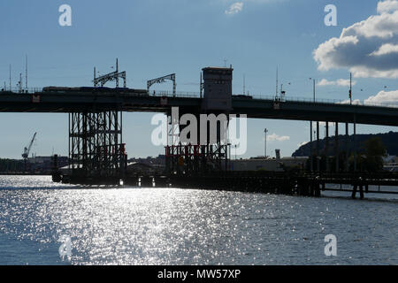 Göta Älvbron in Göteborg Alias "hisings Brücke" Stockfoto