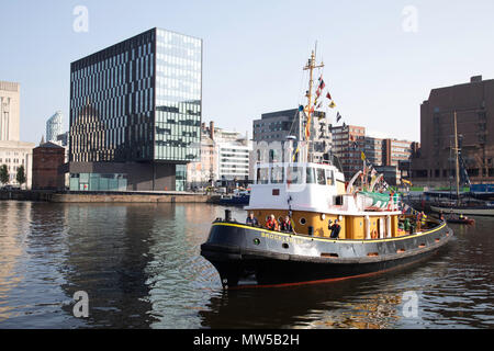 Der Liverpool basierte tug Brocklebank in der Albert Dock Liverpool als Teil der Tall Ships Festival Liverpool Mai 2018 Stockfoto