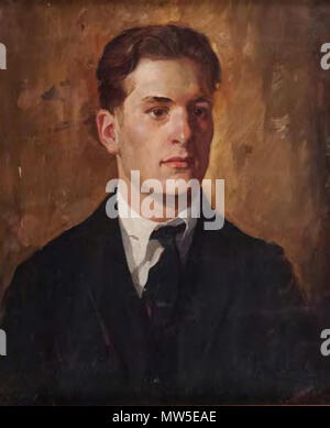 . Englisch: Porträt eines jungen Mannes. Dieses Gemälde von Wilbur G. Adam ist der Gefährte Kunst Akademie der Cincinnati student Paul Childlaw. 1922. Wilbur G. Adam 495 Porträt eines jungen Mannes von Wilbur Adam 1922 Stockfoto