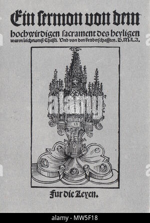 181 Ein Predigt von dem hochwürdigen Sakrament Stockfoto