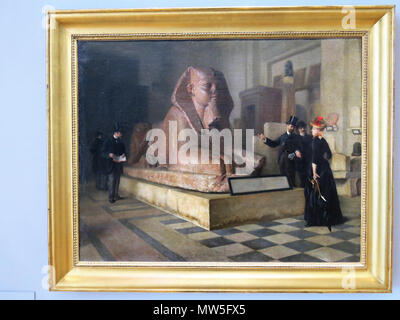 539 Salle égyptienne du Louvre-Devant le Grand Sphinx Stockfoto
