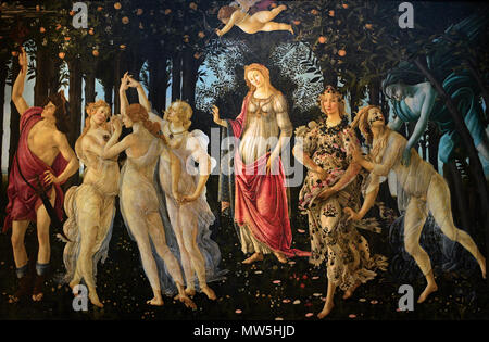 . Englisch: Primavera, Sandro Botticelli, c 1482, Uffizien, Florenz. 23 November 2016, 11:42:18. Sandro Botticelli 363 Le Printemps, Sandro Botticelli Stockfoto