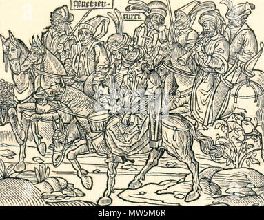 . Die türkischen Truppen von Bernhard von Breydenbach: Peregrinatio in Terram Sanctam, 1486. 1486 617 türkische Soldaten, 15. Jahrhundert Stockfoto