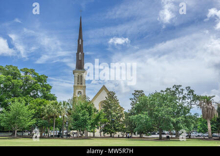 Zitadelle Suare Baptist Kirche in Markt Sq Charleston USA Stockfoto