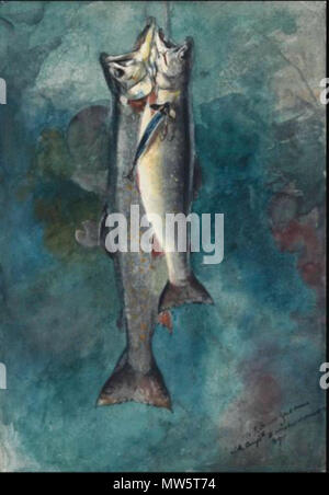 . Zwei Forellen. Im Jahr 1891 ausgeführt. 651 Winslow Homer zwei Forellen Stockfoto