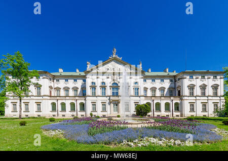 Warschau, Polen. Krasinski Palast (Palast der Commonwealth), barocken Palast und Garten im 17. Jahrhundert gebaut. Keine Stockfoto