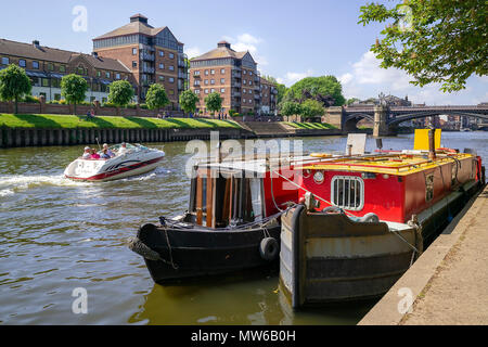 Kreuzfahrt auf dem Fluss Ouse in York, Großbritannien Stockfoto