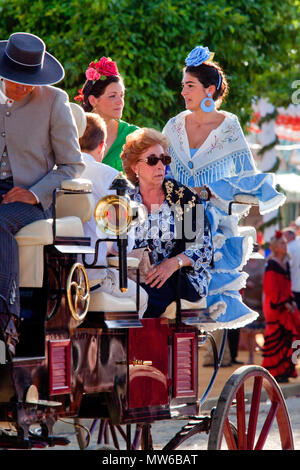 Kutsche, Feria de Abril de Sevilla - Sevilla Abril, Sevilla, Andalusien, Spanien Stockfoto