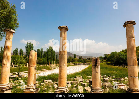 Archäologische Stätte von Helenistic Stadt Aphrodisias in westlichen Anatolien, Türkei. Stockfoto