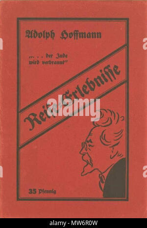 . English: Adolph Hoffmann (Zehn-Gebote-Hoffmann): Reise-Erlebnisse, Verlag: Berlin ein Hoffmann 1924. Mit Zeichnungen von Fritz Wolff. 1924. Fritz Wolff (karikaturist) (1876 - 1940) 28 Adolph Hoffmann - Reise-Erlebnisse, 1924 Stockfoto