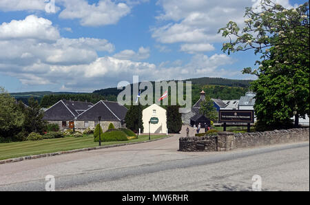 Öffentliche Eingang zum Whisky Glenfiddich Distillery in Dufftown Speyside Moray Schottland Großbritannien Stockfoto