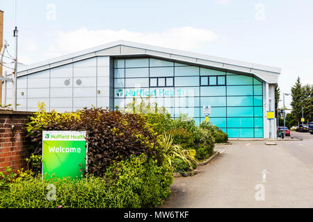 Nuffield Health Cambridge, Nuffield Health Center, Nuffield Health Fitness & Wellness Center, Nuffield Health Gym Cambridge, Cambridge Fitnessraum, Turnhallen, Stockfoto