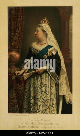 . Englisch: Souvenir Portrait von Königin Victoria als Kaiserin von Indien, 1887. Museum von London. . Stanislaw Julian Ostrorog, aka Walery (1830-1890) 11 Victoria Kaiserin Indien 1. Stockfoto