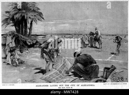 . Alexander alte Zeichnungen. zwischen 1898 und 1899. Andre Castaigne - Gestorben 1930 35 Alexander Verlegen der Stadt Alexandria von Andre Castaigne (1898-1899) Stockfoto