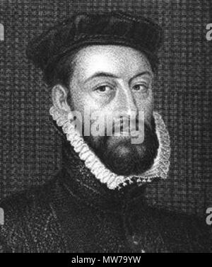 . James Stewart, Earl of Moray (c) 1531-1570. Zeitgenössisches Porträt. Diese Datei fehlt, Informationen zum Autor. 14 1 stEarlOfMoray Stockfoto