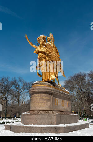 William Tecumseh Sherman Denkmal am Grand Army Plaza in Manhattan, New York, USA Stockfoto