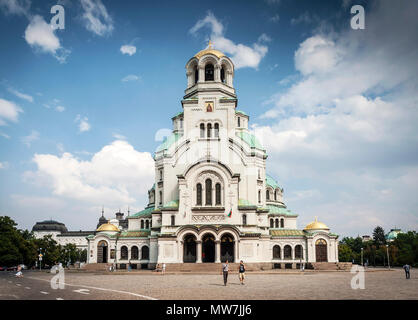 St. Alexander Nevsky eastern Orthodoxe Kathedrale Wahrzeichen im Zentrum der Innenstadt von Sofia Bulgarien Stockfoto